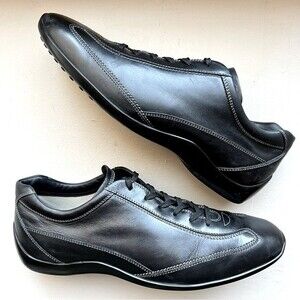 Tod's Black Leather Lace Up Sneaker‎ Casual Shoes Tod's Men's UK 13 US 14